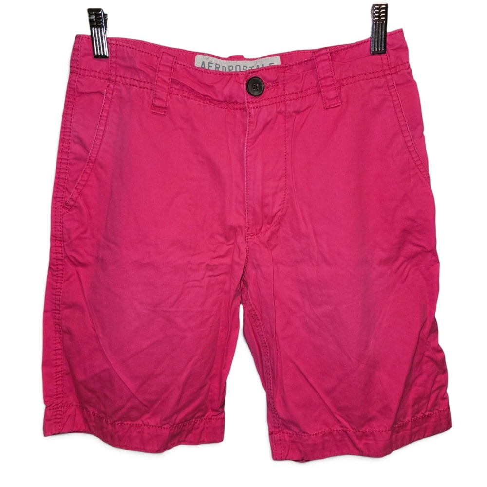 Aeropostale Chino Shorts Women 27 Pink Good Cotton Casual Summer AF0S0045